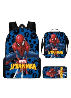 Spider-Man Spiderman Three-Piece Cartoon Backpack For Primary School Students 29*42*16cm 