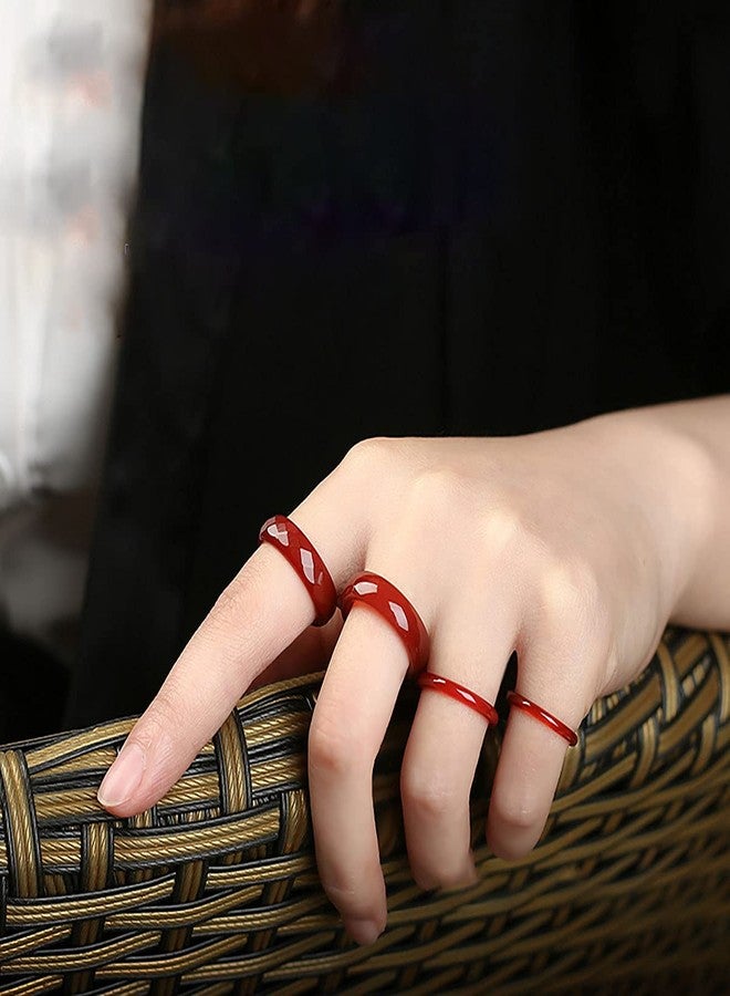 carl vinson® Women's Ring | Hand Jewelry for Women, Simple Finger Ring, Fashion Accessory | Red, 18mm - Image 2