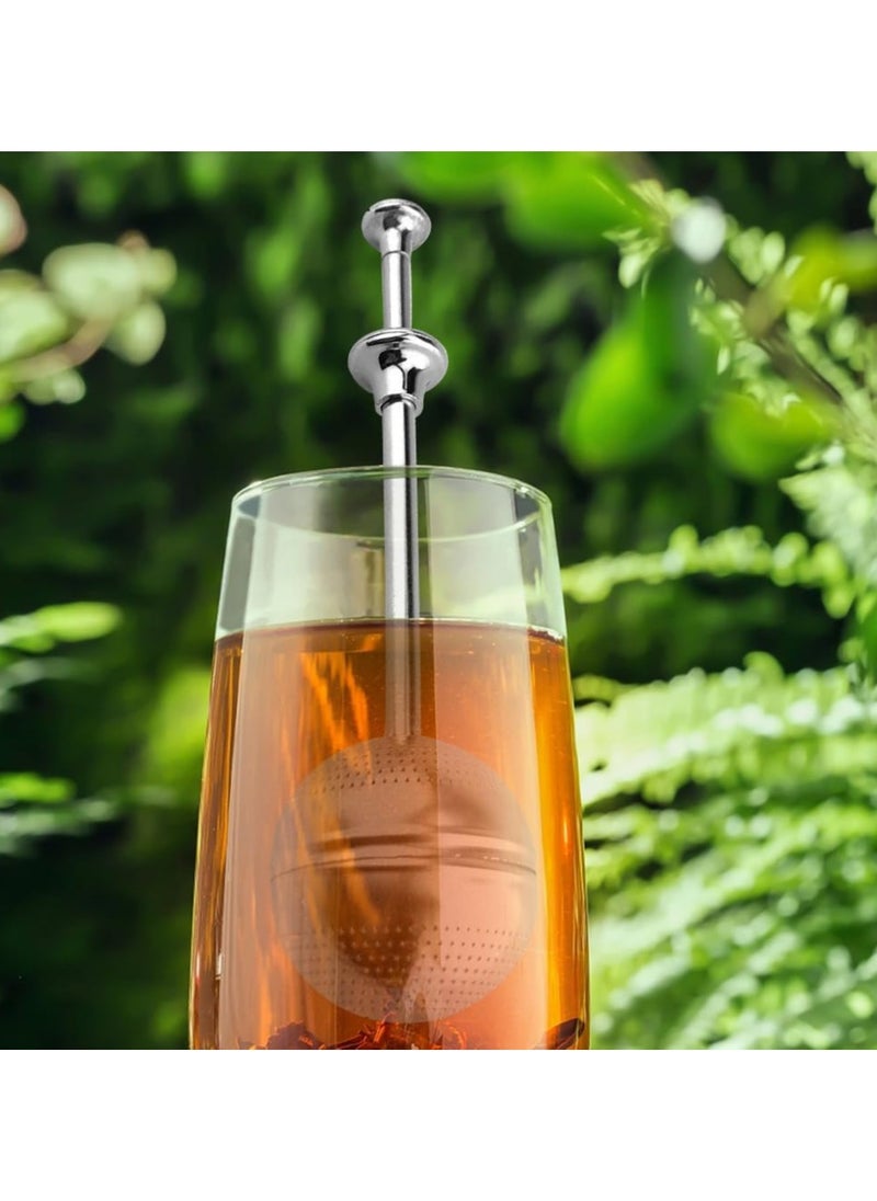 Oasisgalore - 2Pcs Stainless Steel Tea Infuser – Long Handle, Fine Mesh for Loose Leaf Tea - Image 1