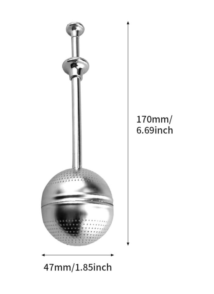 Oasisgalore - 2Pcs Stainless Steel Tea Infuser – Long Handle, Fine Mesh for Loose Leaf Tea - Image 1