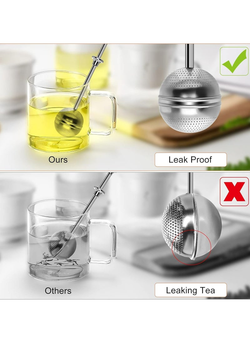 Oasisgalore - 2Pcs Stainless Steel Tea Infuser – Long Handle, Fine Mesh for Loose Leaf Tea - Image 1
