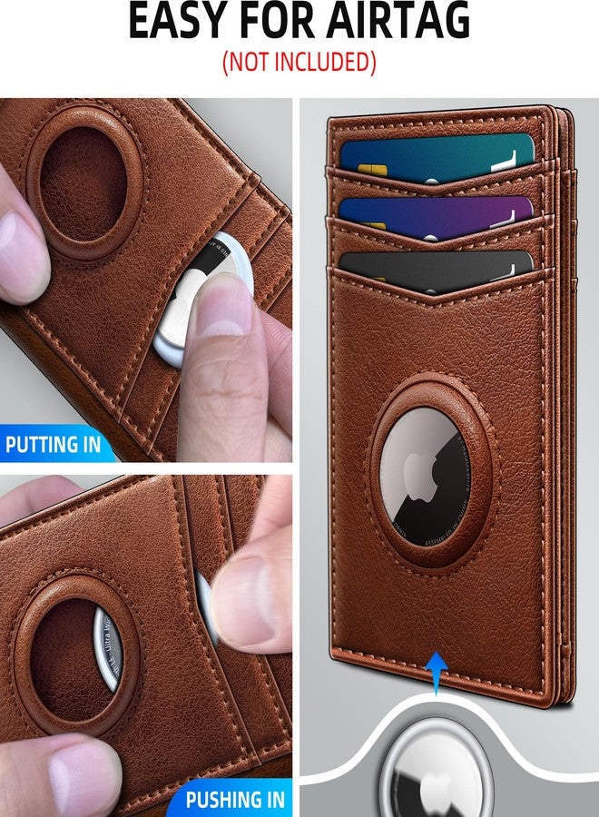 miyozi Airtag Slim Leather Wallet for Men - 12-Card Capacity, Magnetic Closure, Money Clip & Simplified Bill Compartment, RFID Blocking (4.3" x 3.0") | Gift Boxed - Image 5