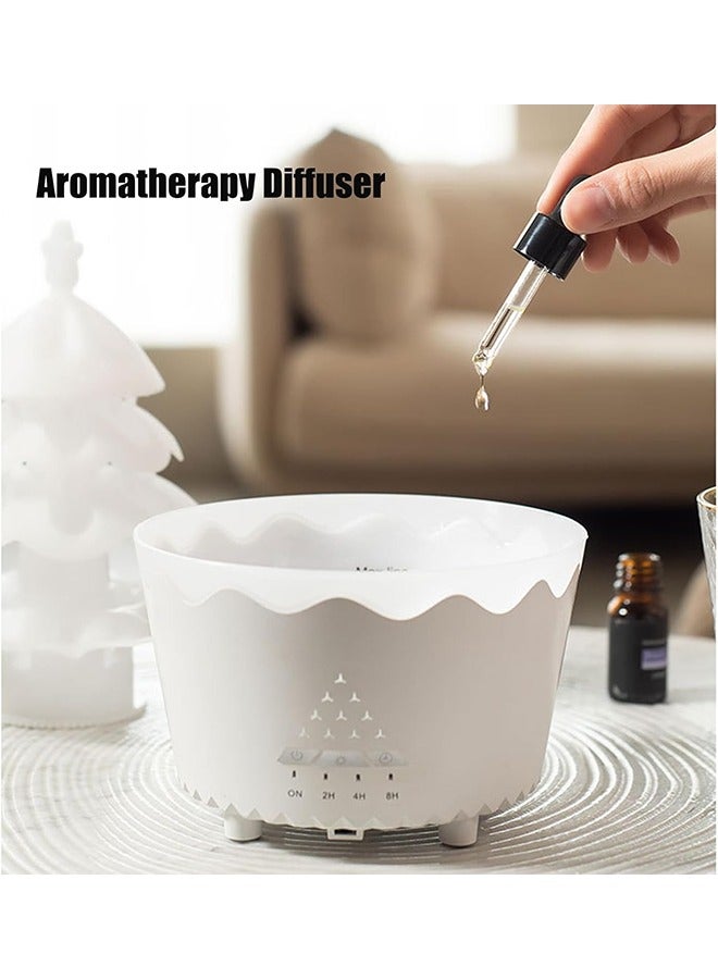 Tree Diffuser, Tree Shape Essential Oil Diffuser,  Oil Diffuser with Rain Drip, 7 Color Led Lights Remote Control Small Aromatherapy Diffusers (Red)