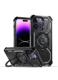 Generic Case Cover For iPhone 13 Pro Armor Series Holder Phone Case Black 