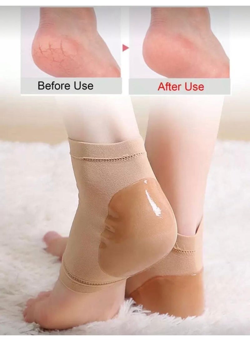 Multi Impex Silicone Gel Heel Moisturizing Socks – Anti-Cracking & Heel Pain Relief Sleeves - Image 2