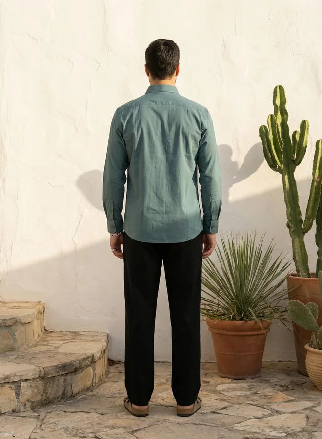 Truloom Green Men Relaxed Casual Shirt for Men | Best Price UAE