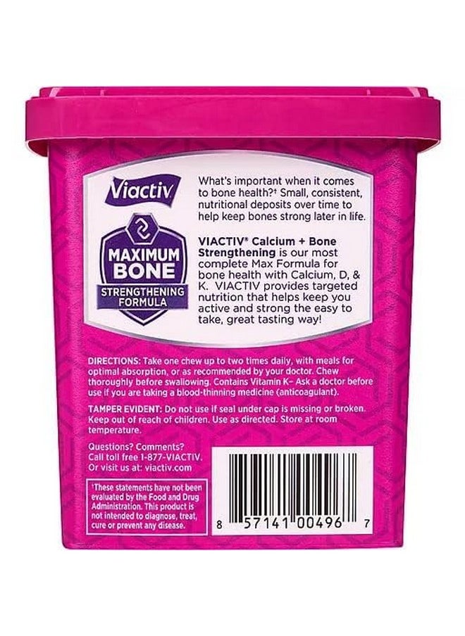 Viactiv - Viactiv Calcium +Vitamin D3 Supplement Soft Chews, Caramel, 60 Chews - Calcium Dietary Supplement for Bone Health - Image 1