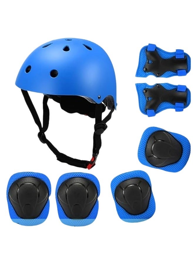 Children's Balance Wheel Slip Knee Pads Elbow Guards Helmet 7 Set for Scooter Skateboard Roller Skating Cycling - Image 3