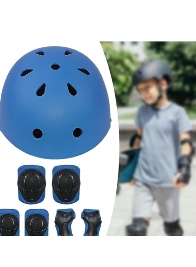 Children's Balance Wheel Slip Knee Pads Elbow Guards Helmet 7 Set for Scooter Skateboard Roller Skating Cycling - Image 2