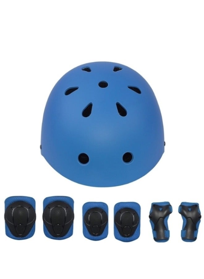 Children's Balance Wheel Slip Knee Pads Elbow Guards Helmet 7 Set for Scooter Skateboard Roller Skating Cycling - Image 4