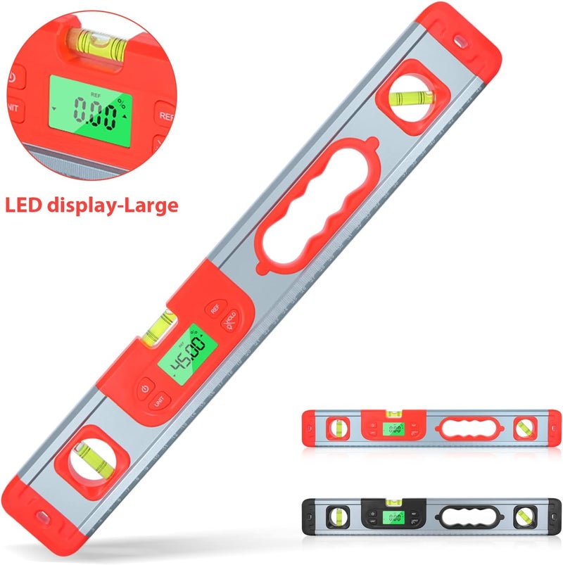 Dioche Digital Digital Tool with LED Display for Construction and, Protractor with Angle and Slope Conversion, 90° & 180° Measurement, 3-in Design - Image 2