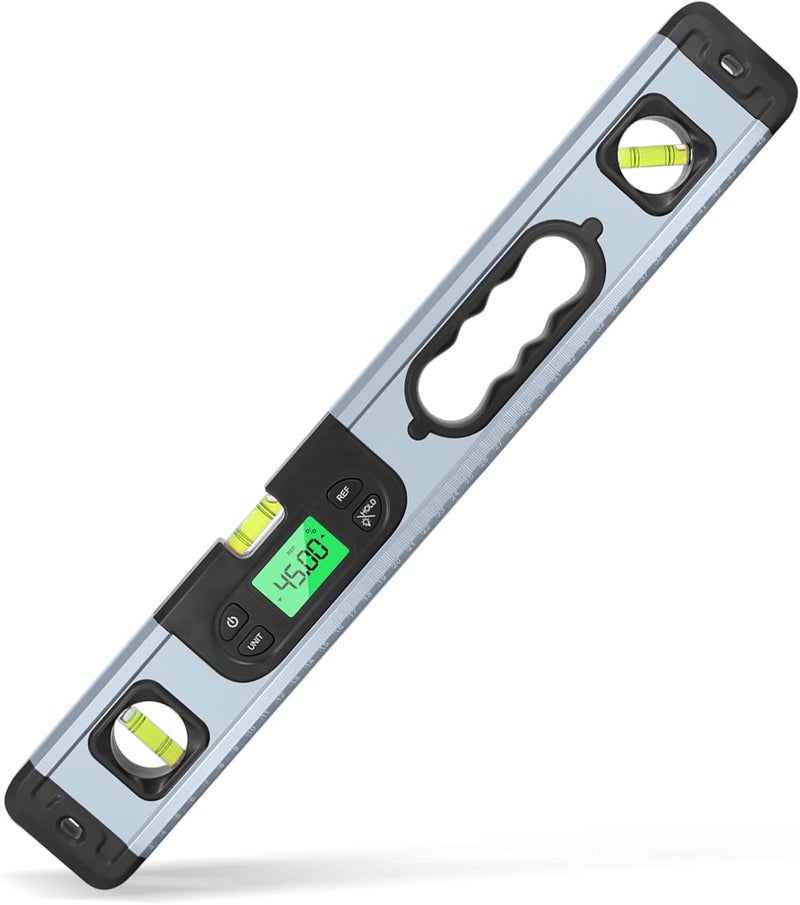 Dioche Digital Digital Tool with LED Display for Construction and, Protractor with Angle and Slope Conversion, 90° & 180° Measurement, 3-in Design - Image 1