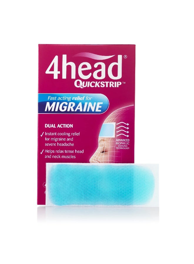4head شرائط تخفيف الصداع والشقيقة 4Head Quickstrip - عبوة من 4 - Image 2