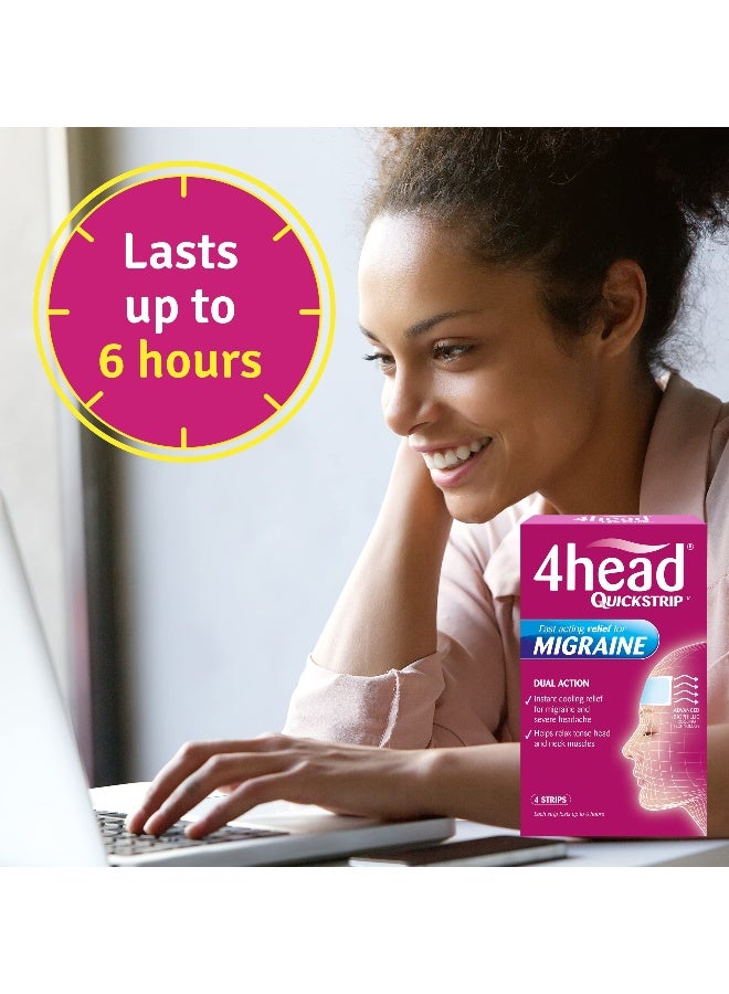 4head شرائط تخفيف الصداع والشقيقة 4Head Quickstrip - عبوة من 4 - Image 4