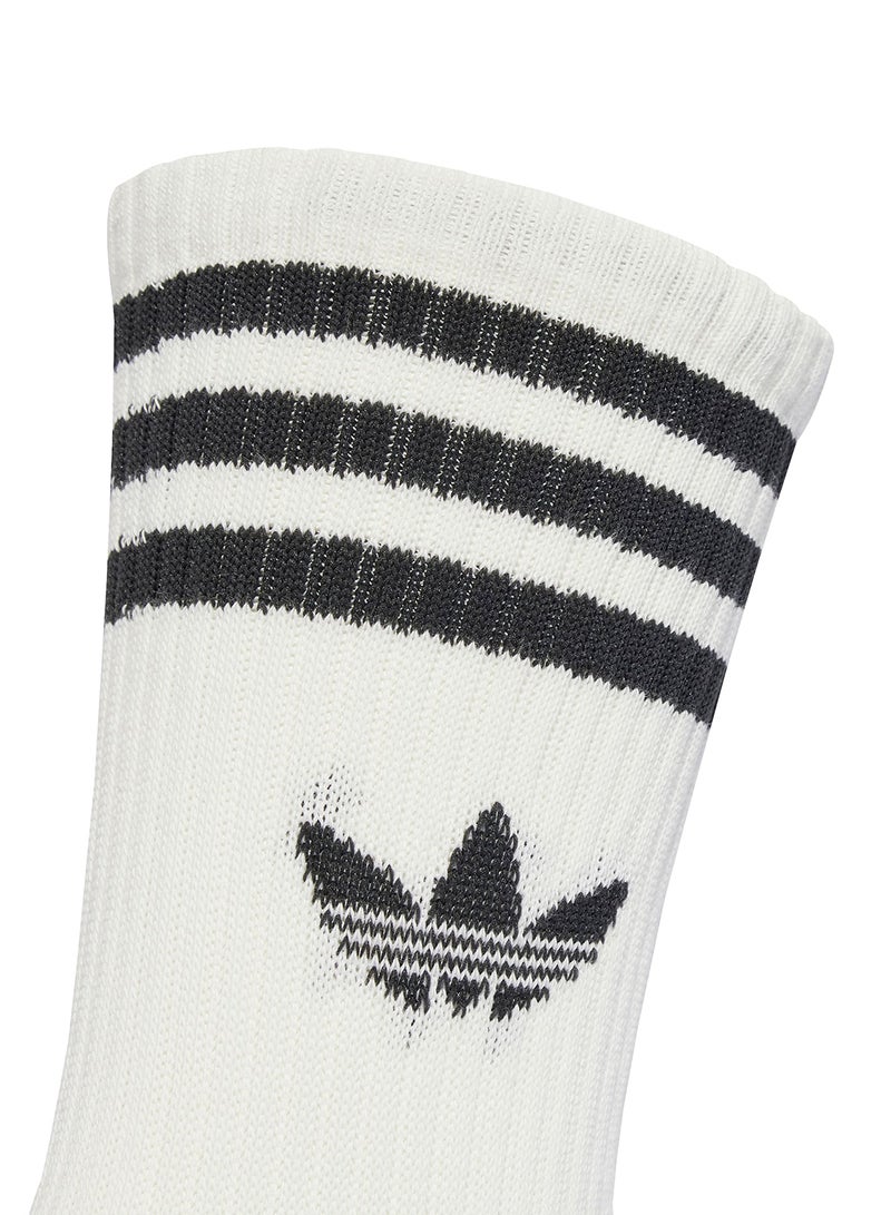 adidas Originals 3 Pack 3 Stripe Crew Socks  - Image 4