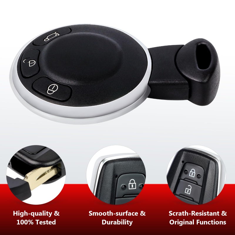 Aichiyu FCC ID: IYZKEYR5602 & KR55WK49333 Smart Remote Control Car Key Fob Replacement for Mini Cooper 2006 2007 2008 2009 2010 2011 2012 2013 CAS System Remote 315Mhz - Image 5