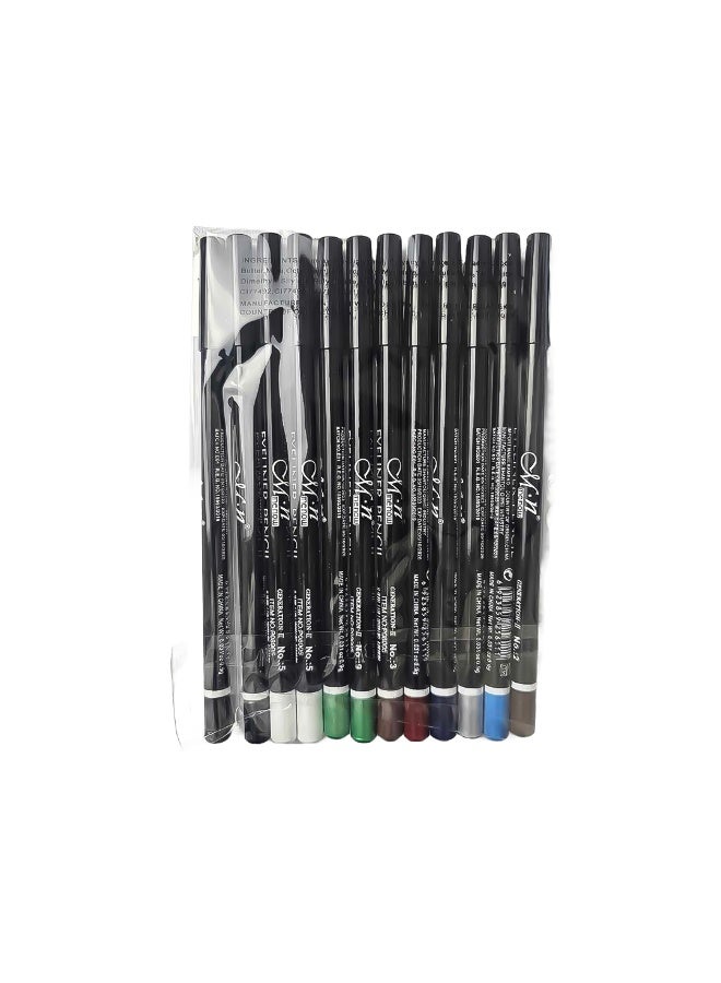 مي ناو مجموعة أقلام تحديد العيون الملونة من مي ناو - 12 قطعة (قد تتشابه بعض الألوان) - Image 2