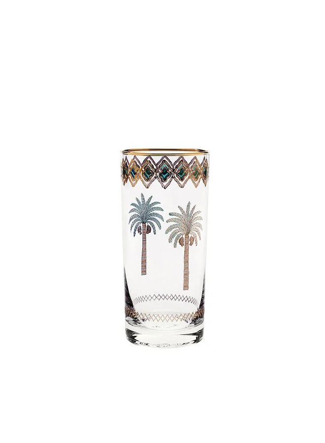 Villeroy & Boch 6-Piece Horse Palm Green Long Drink Glasses