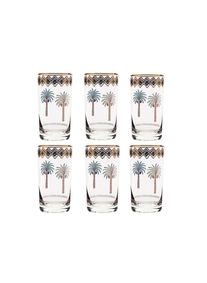 Villeroy & Boch 6-Piece Horse Palm Green Long Drink Glasses  - Image 2