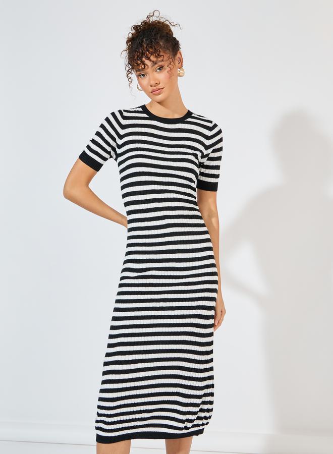 Styli Striped Midi Dress  - Image 2