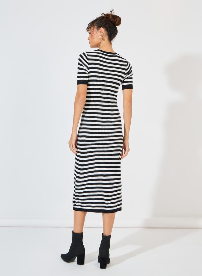 Styli Striped Midi Dress  - Image 5