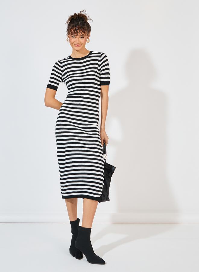 Styli Striped Midi Dress  - Image 4