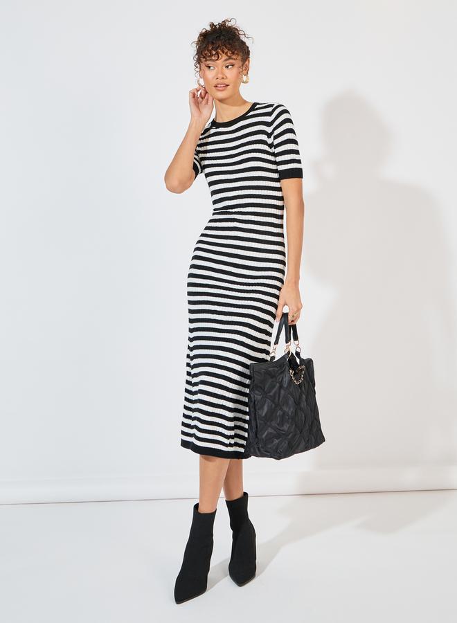 Styli Striped Midi Dress  - Image 1