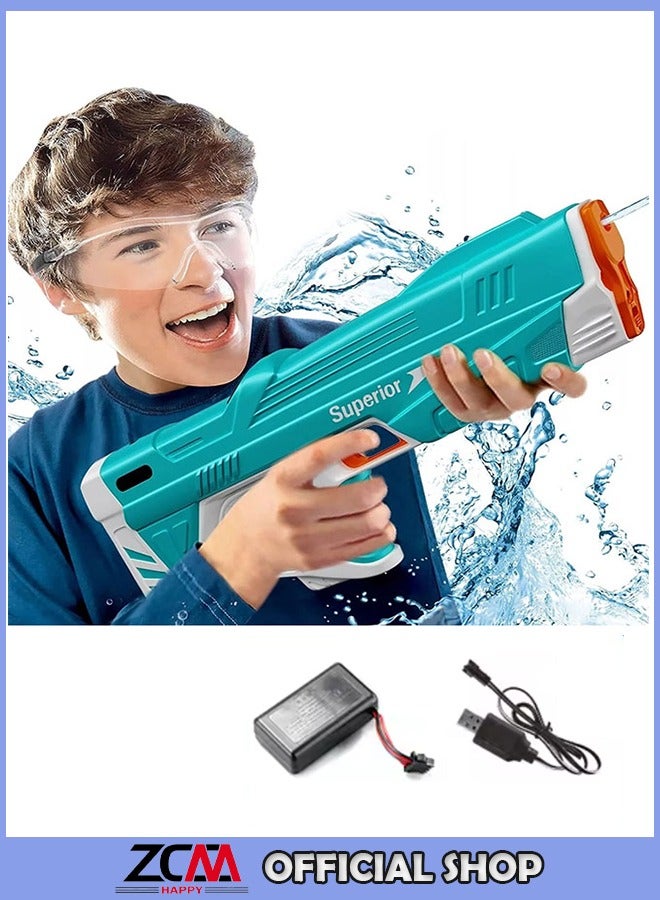 General Automatic Water Absorbing Electric Bursting Water Gun Toy for Kids and Adults Rechargeable Large Capacity Water Blaster Perfect for Beach Water Fights Pool Parties and Outdoor Summer Fun  - Image 1