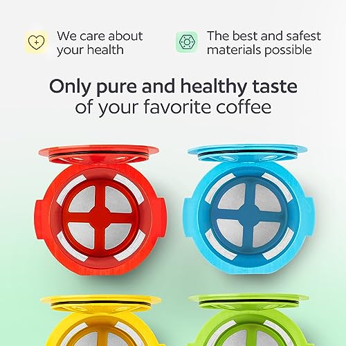 GoodCups 4 Reusable K Cups for Keurig K Supreme, K Supreme Plus, K Slim with Multistream Technology, K-Brew Chill, K-Duo Hot & Iced – 4 Colors Refillable Kcups Coffee Filters for Keurig Coffee Makers - Image 4