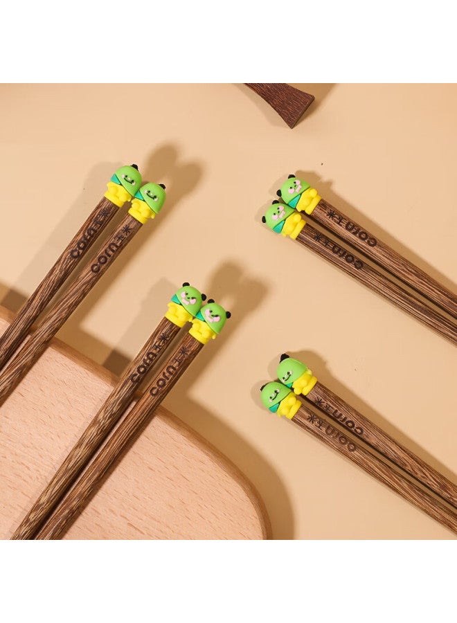 Corn Children's Chopsticks, Household Solid Wood, For 3-year Baby, Cute, For 6-12 Years Old Elementary School Students And Kindergarten, Special Short Chopsticks - Image 4