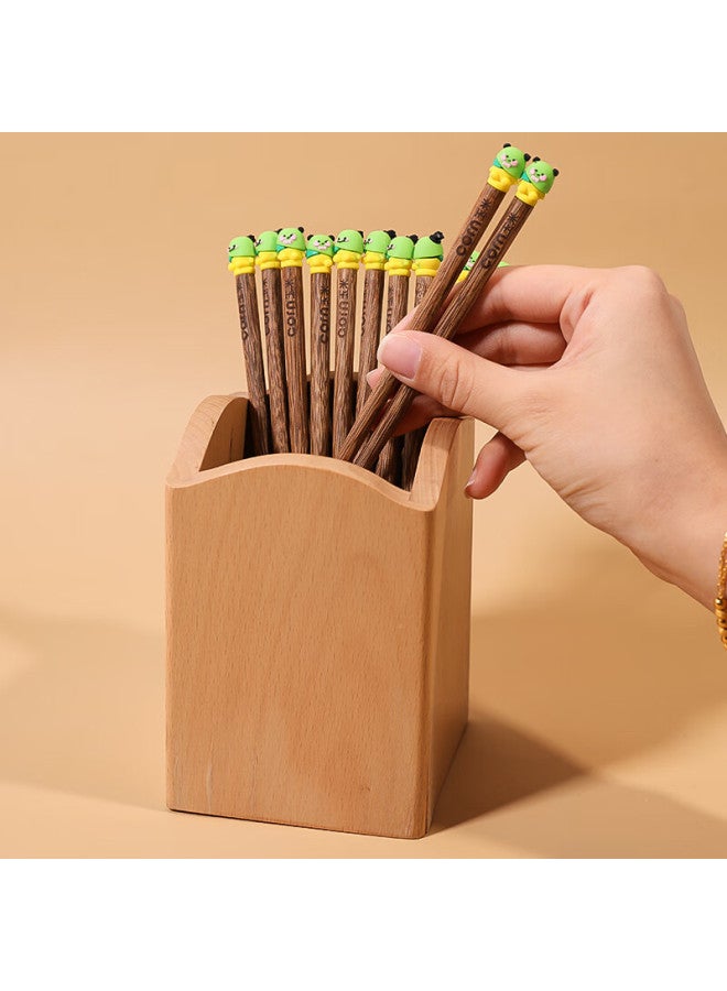 Corn Children's Chopsticks, Household Solid Wood, For 3-year Baby, Cute, For 6-12 Years Old Elementary School Students And Kindergarten, Special Short Chopsticks - Image 3
