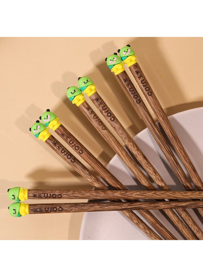 Corn Children's Chopsticks, Household Solid Wood, For 3-year Baby, Cute, For 6-12 Years Old Elementary School Students And Kindergarten, Special Short Chopsticks - Image 5