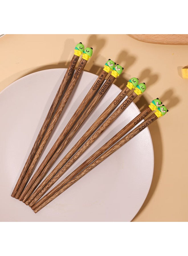 Corn Children's Chopsticks, Household Solid Wood, For 3-year Baby, Cute, For 6-12 Years Old Elementary School Students And Kindergarten, Special Short Chopsticks - Image 2