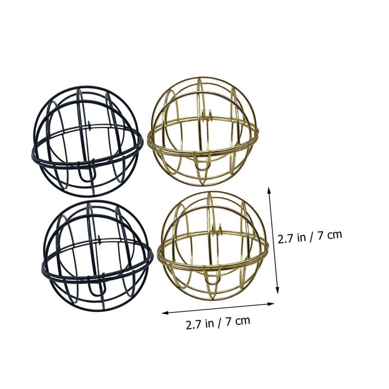 4 Pcs Hanging Metal Bird Cage Feeder for Parrots Small Birds Decorative Food Holder with Hook for Outdoor Indoor Use - Image 3