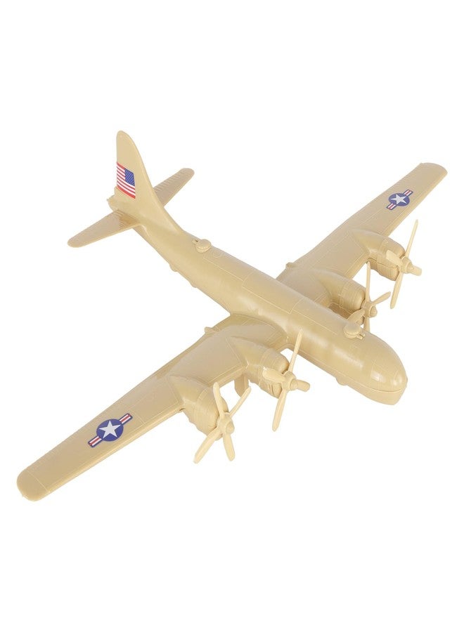 Tim Mee Toy TimMee WW2 B-29 Superfortress Bomber Plane - Tan Plastic Army Men Aircraft - Image 1