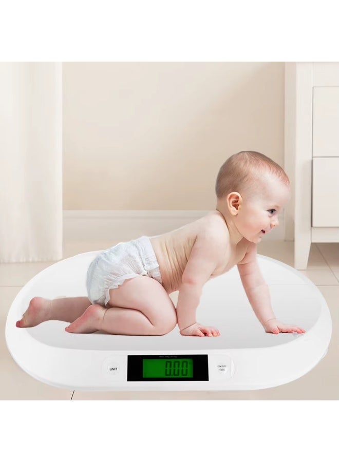 Digital Baby Scale for Newborns & Pets with LCD Display – Accurate Infant & Pet Weight Scale up to 20kg – Flat Baby Scale with Built-in Measuring Tape - Image 2