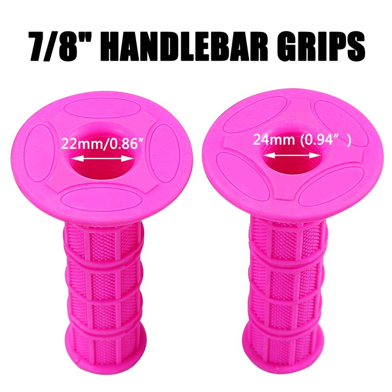 HOLATO 7/8" Handlebar Grips for 50cc-125cc CRF70 CRF80 TRX450 TTR90 TTR110 TTR125 PW80 RM80 DR650 KLX250 KLX300 KX65 SSR125 Pit Dirt Bike ATV Quad Motocross Motorcycles CT100U CT200U Mini Bike Pink - Image 4
