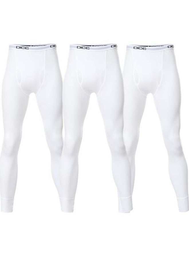 (3) Solid Under Pants - For Men - White