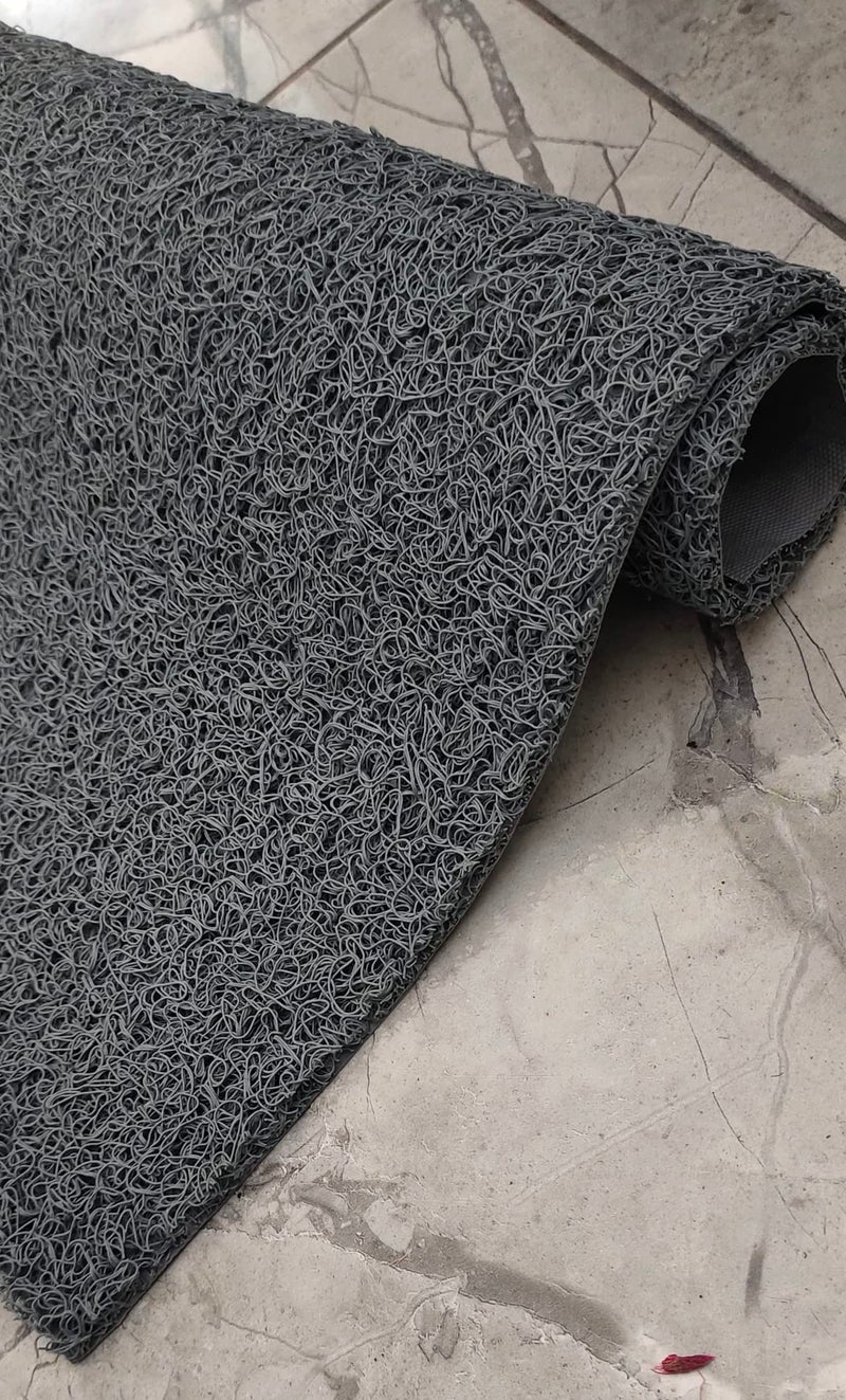 Purav Light Anti-Skid Non-Slip Waterproof Rubber Door Mat for Outdoor Home Entrance Mats (2x3 feet, Black & Grey) - Image 1