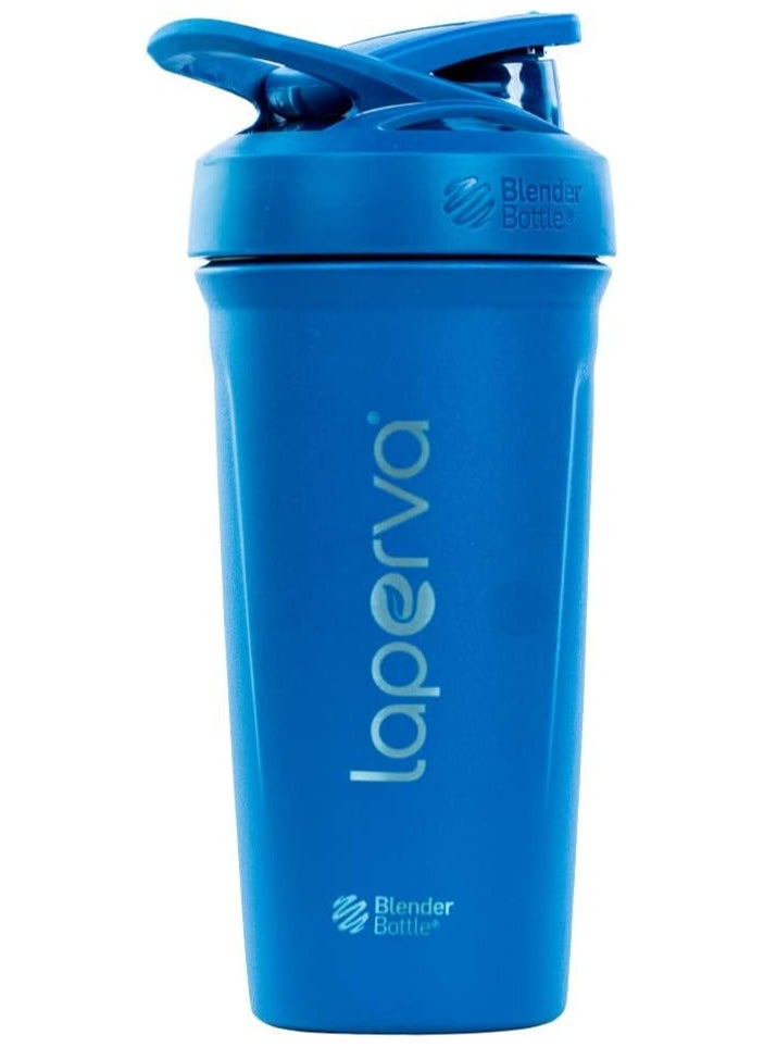 Laperva - Blender Bottle Stainless Steel Shaker Rounded Base Insulated Bpa Free Leak ProofShaker Blue 590 ML - Image 1