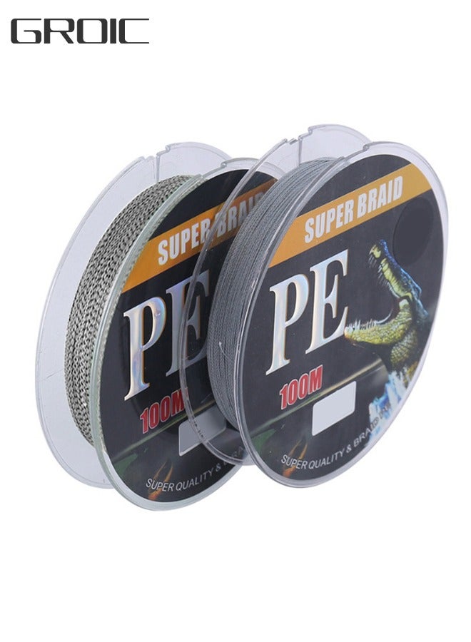 GROIC 100M PE Fishing Line Braided String 8 Strands Super Strong Abrasion  Resistant Cast Longer Thinner Tensile Smooth for Saltwater Fresh Water - Image 1