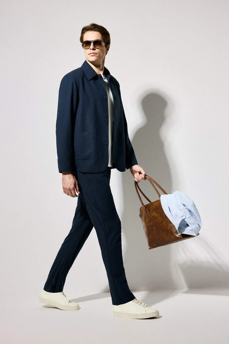 Defacto  Regular Fit Polo Collar Half Lining Blazer for Men | Best Price UAE