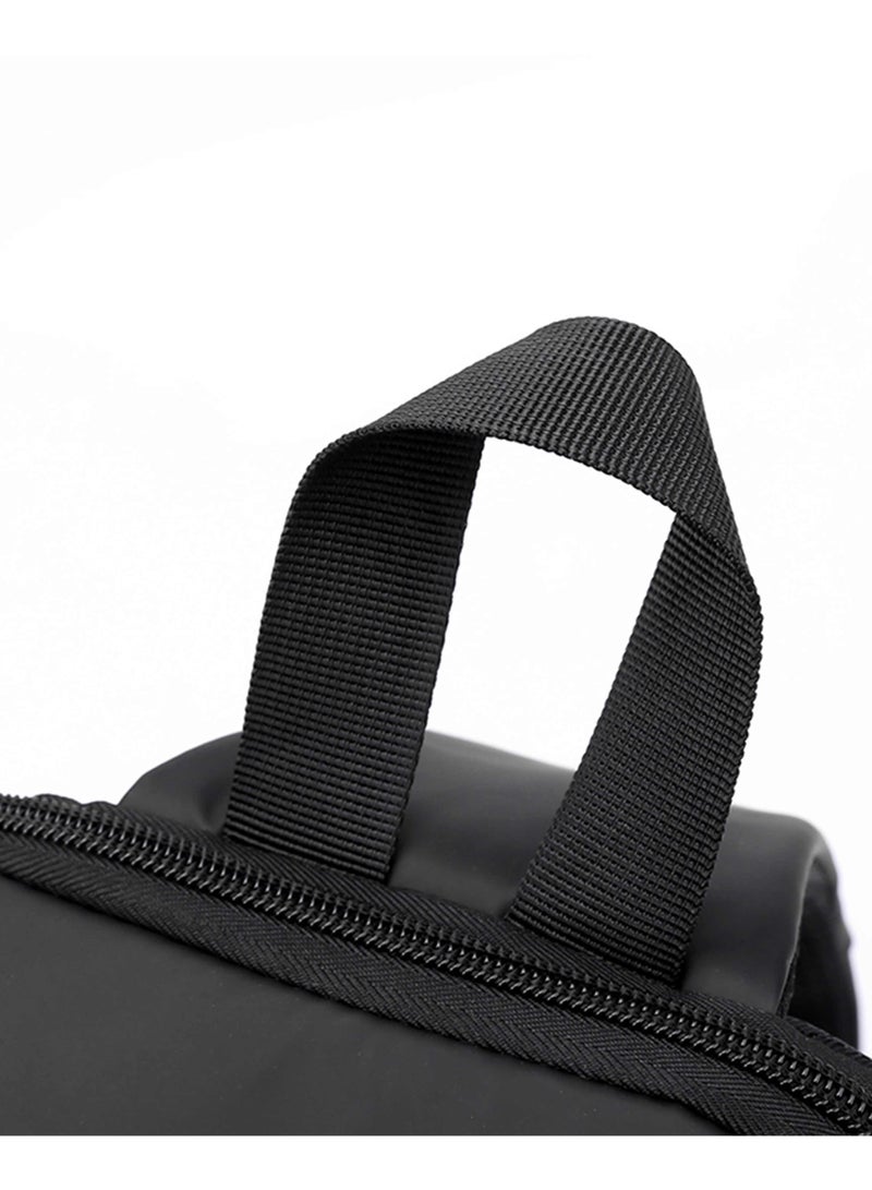 HIKE Crossbody Sling Bag Synthetic Water Resistant Unisex Small Shoulder Bag with Built in USB Port for Business Travel Outdoor Shopping, HK2032, Light Grey - Image 5