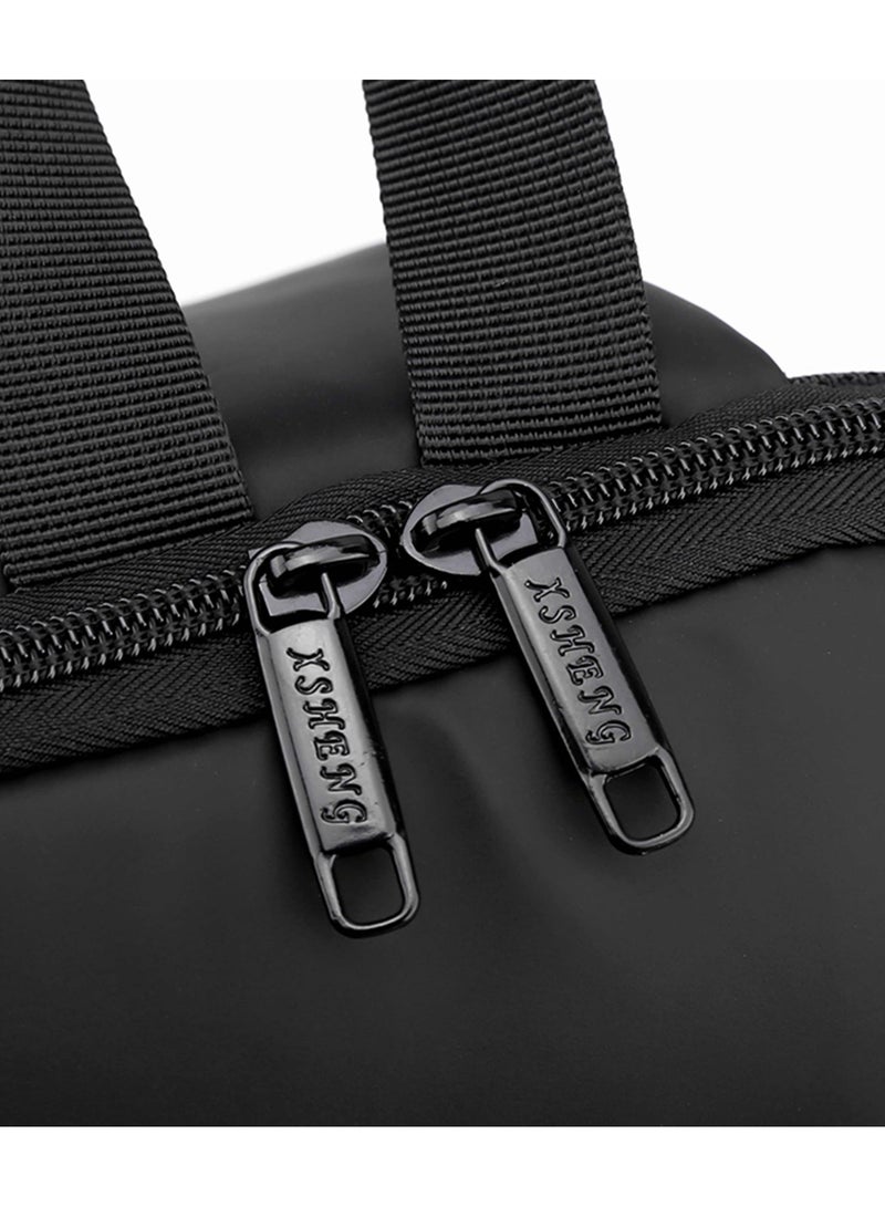 HIKE Crossbody Sling Bag Synthetic Water Resistant Unisex Small Shoulder Bag with Built in USB Port for Business Travel Outdoor Shopping, HK2032, Light Grey - Image 4