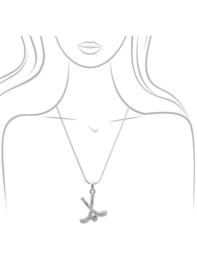 SpinningDaisy Crystal Field Hockey Stick With Ball Necklace - Image 5