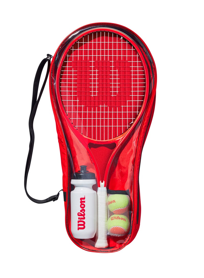 Wilson Roger Federer Starter Set 25, Tennis Racket, 16x17, Junior Beginners - Red/ White - Image 5