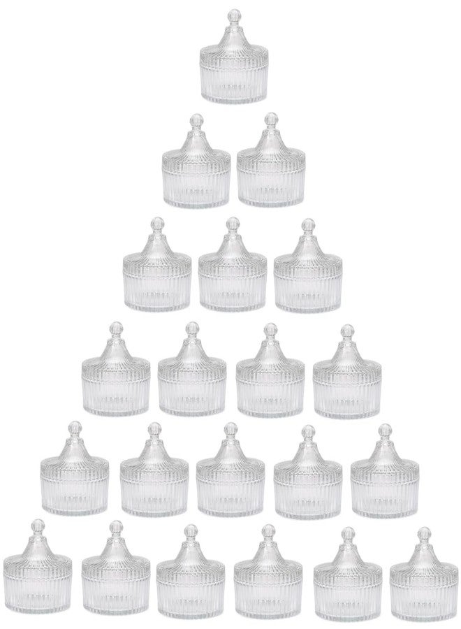 1st Time Stylish & Clear Candy Jar for Candy, Cookies, Dishes and Biscuit, Pack of 21, 300 Ml, 10 X 10 X 12 CM - Image 1