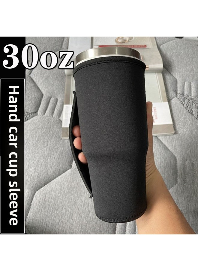 Generic In Stock Wholesale Mr. Bubble Ice Cream Cup Cover Portable Crossbody Diving Material Car Cup Cover Kumamoto Series Cup Cover-Color:Red Edge Big Face Bear-Capacity:900ml  - Image 4
