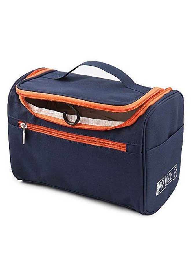 KEFTRIAX | Multifunctional Travel Bag Extra Large Makeup Organiser Cosmetic Case, Household Grooming Kit Storage Travel Kit Pack with Hook, Travel Bag for Women | Navy Blue - Image 4