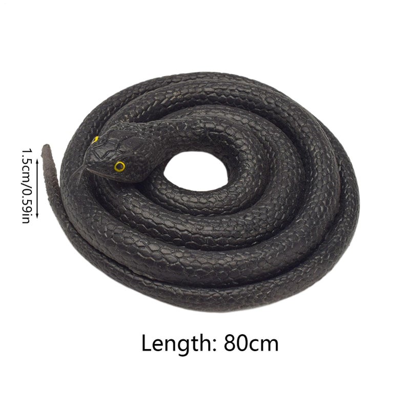 80cm Clear Green Field Snake Fake Prank Toy For Halloween April Fools Day Indoor Outdoor Scary Props - Image 5